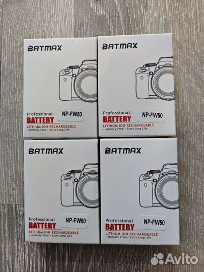 4 аккумулятора np-fw50 Batmax для Sony