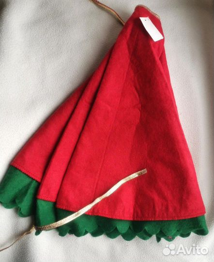 Покрывало под ёлку 90см. Рожки, колпаки