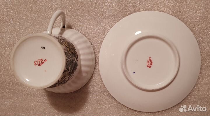 Чайная / Кофейная пара Костяной фарфор лфз