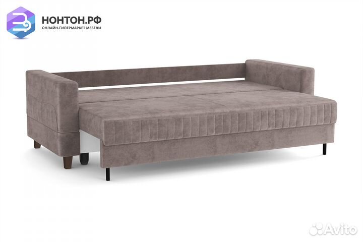 Диван выкатной евромагнат серо-коричневый