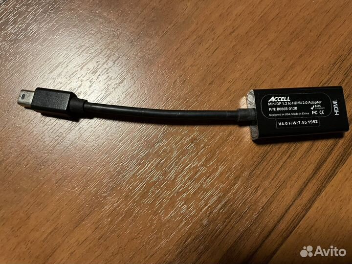 Переходник Accell miniDP 1.2 на hdmi 2.0