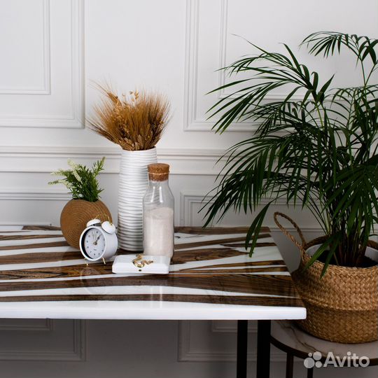 Производство столов из слэба и эпоксидной смолы