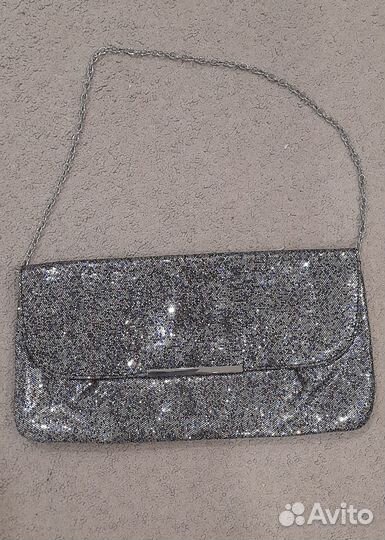 Блестящий клатч новый