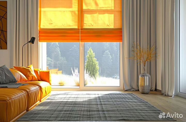 Римские шторы двойные