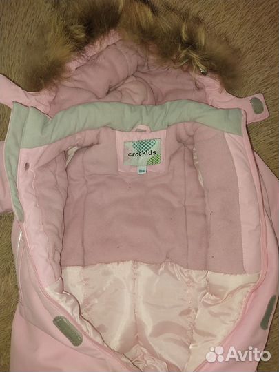 Зимний комбинезон для девочки 80 86 crockid