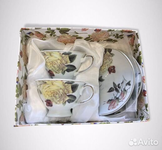 Сервиз чайный на 2 персоны,новый,в коробке