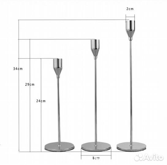 Подсвечник 3 шт набор
