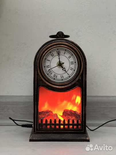 Светильник новогодний камин