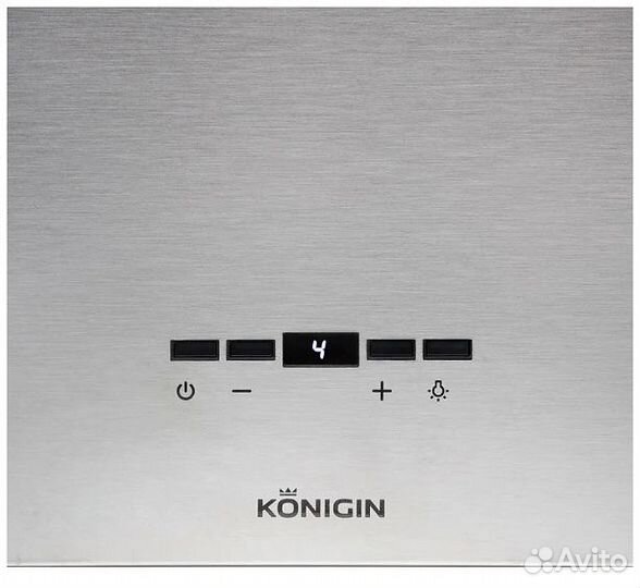 Островная вытяжка Konigin Geometry Inox/Black Glass