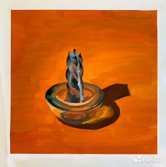 Картина гуашью Свеча