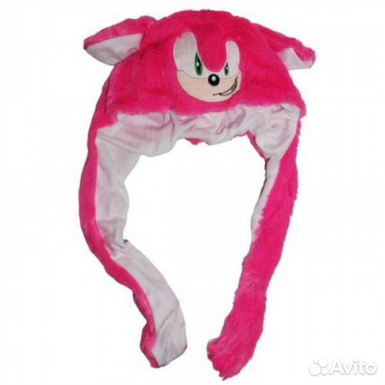 Шапка Соник с ушами светящаяся / Соник Розовый