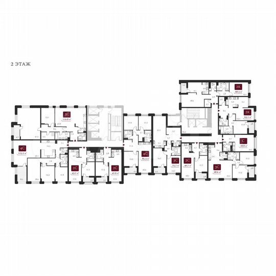 4-к. квартира, 119,8 м², 2/23 эт.