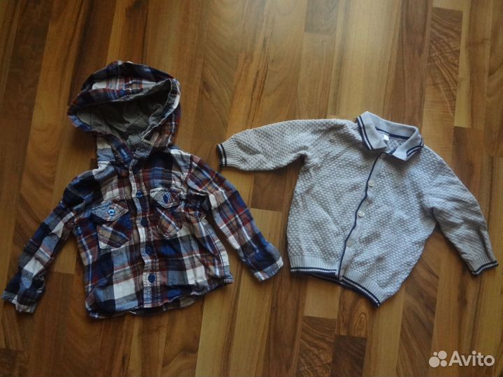 Пакетом одежда на мальчика,74-90 см,цена за все