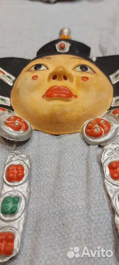 Винтажная Маска папье маше Монголия