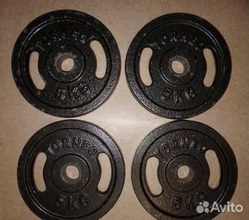 Блины Torneo стальные 5 кг - 4 шт