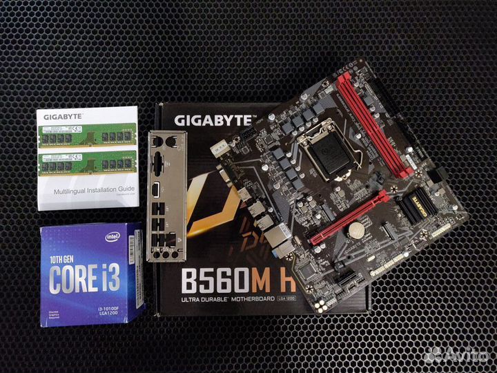 Комплект: Intel i3 10100f + B560M + DDR4 16Gb