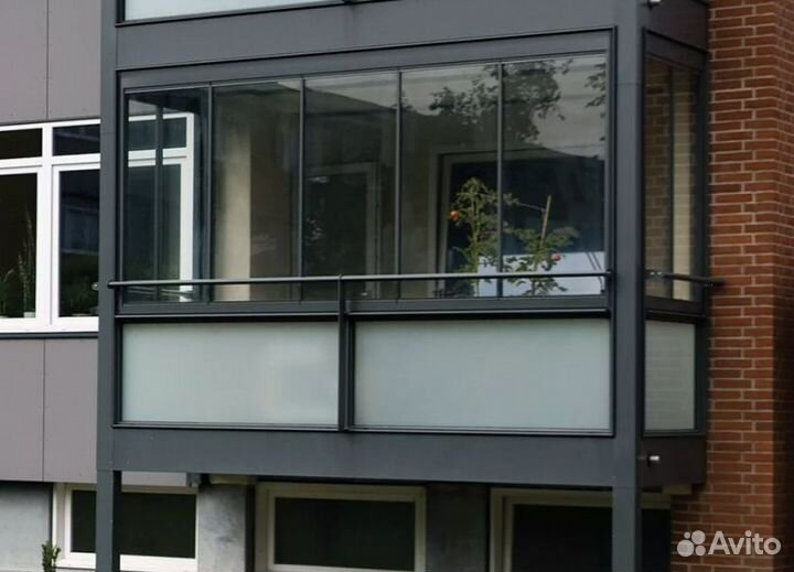 Остекление балкона алюминиевое