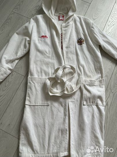 Халат женский теплый махровый длинный