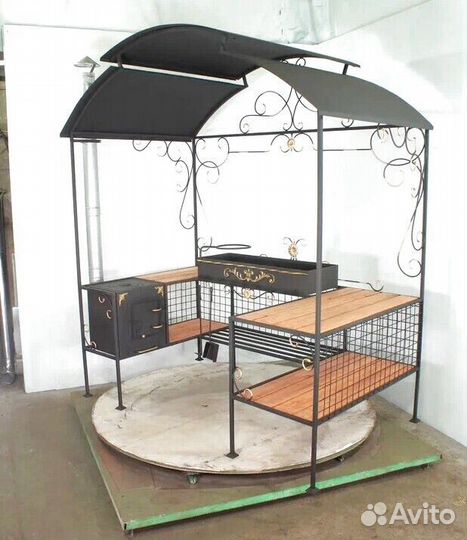 Мангал с печкой под казан