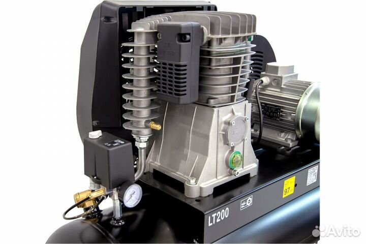 Стационарный воздушный компрессор 200л 606л/мин wiederkraft WDK-92060