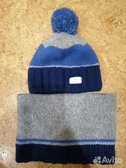 Комплект шапка и шарф для мальчика