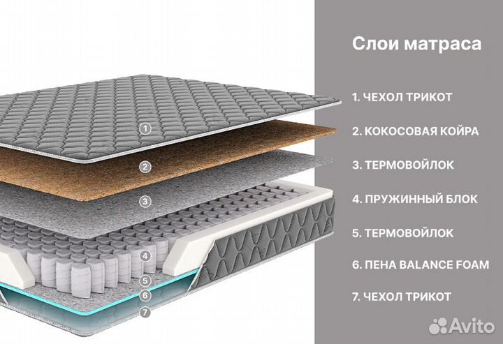 Матрас ортопедический новый
