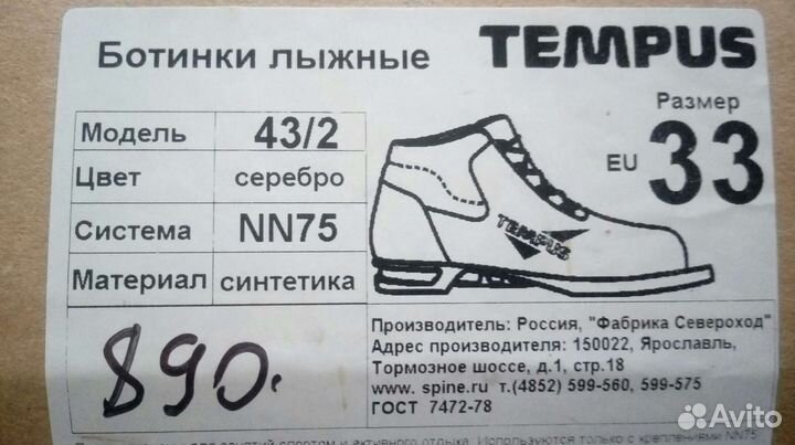 Лыжные ботинки