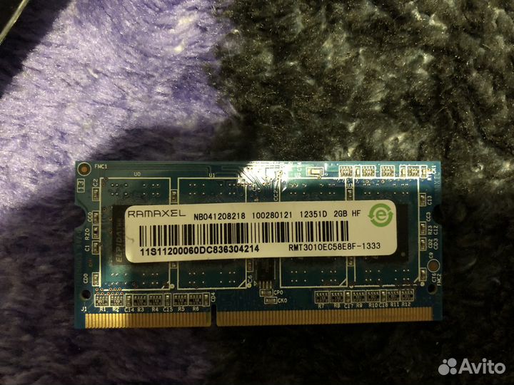 Модуль памяти so-dimm Ramaxel DDR3 2gb (PC-10600)