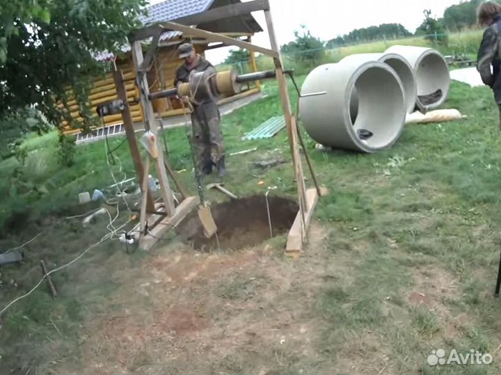 Копка, бурение колодцев/ углубление/ чистка