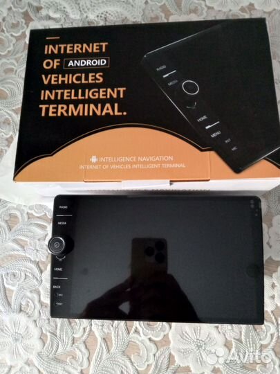 Магнитола 2/32 с крутилкой и рамкой для авто