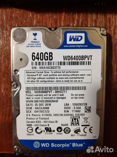 Жёсткие диски Western Digital HDD WD