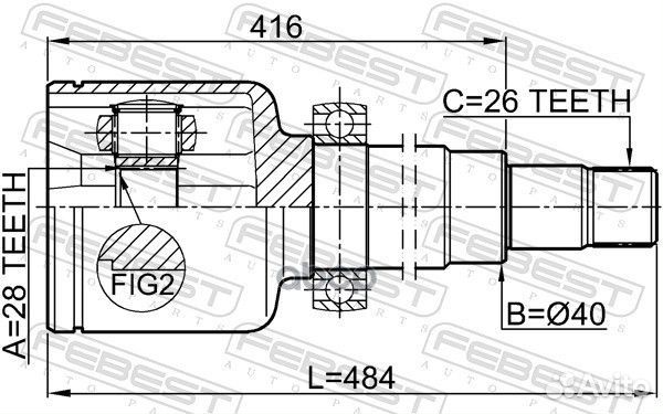ШРУС 2111-CA220RH 2111-CA220RH Febest