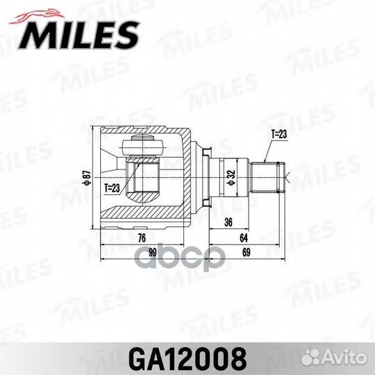 ШРУС внутренний правый toyota carina FF CT215/S