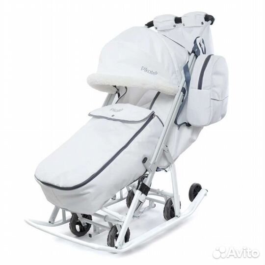 Детские санки коляска с колесами