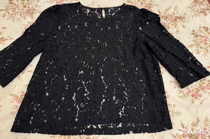 Блузка женская 50 52 новая черная, нарядная