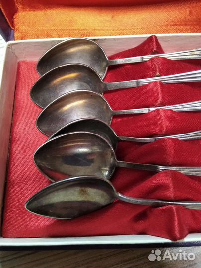 Набор чайных ложек ссср. Мельхиор. Новые