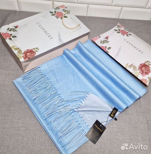 Палантин женский теплый шерсть и кашемир