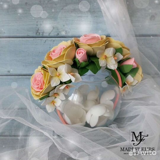 Ободок для волос ручной работы