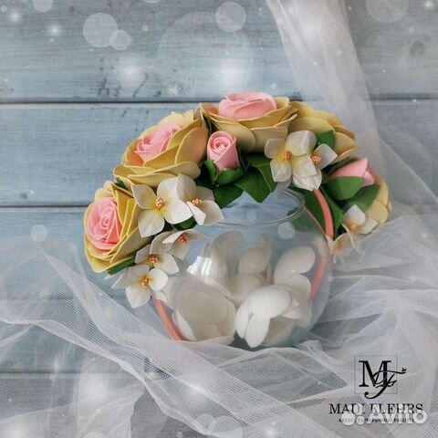 Ободок для волос ручной работы