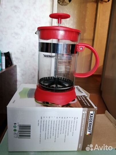 Чайник заварочный стеклянный с прессом