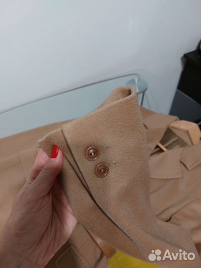 Max Mara пальто кашемир шерсть camel классическое