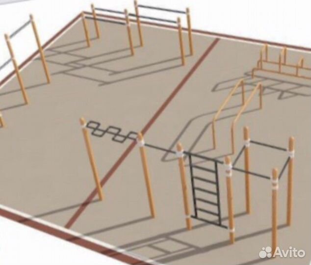 Площадка уличная для воркаут Дворовая 4