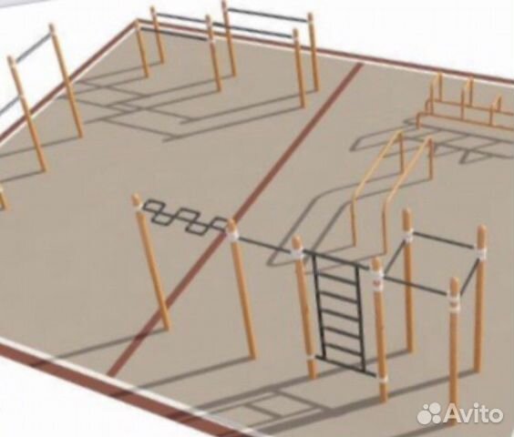 Площадка уличная для воркаут Дворовая 4