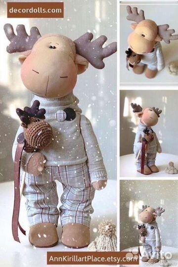 Новогодние интерьерные куклы и игрушки