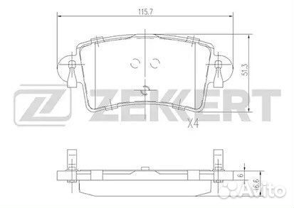 Тормозные колодки задние Opel Movano