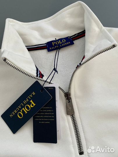 Свитшот полузамок polo ralph lauren белый