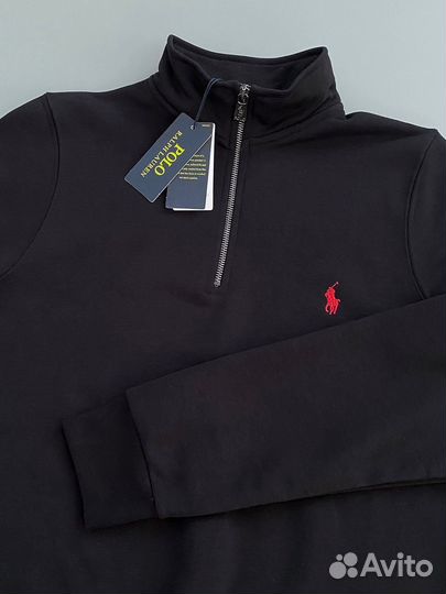 Свитшот полузамок polo ralph lauren черный