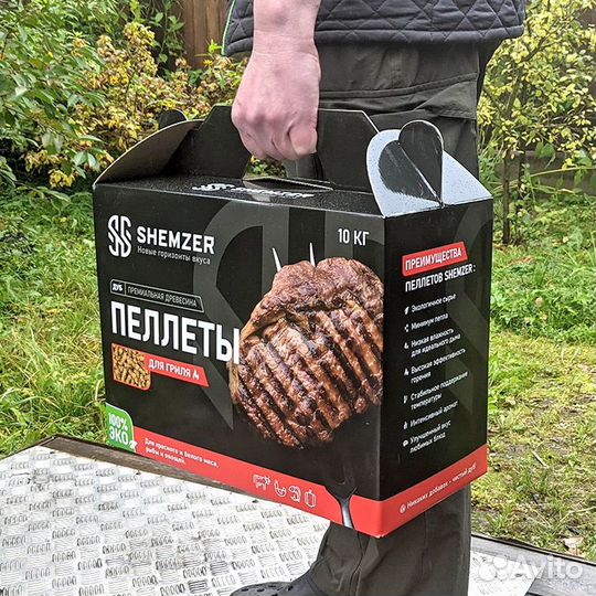 Пеллеты для гриля, дуб 100, Shemzer, 10 кг