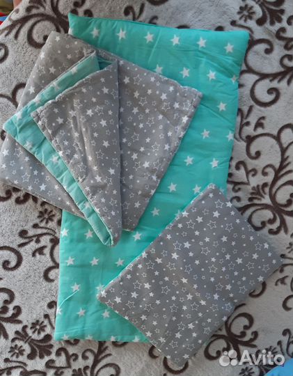 Комплект в коляску подушка матрас одеяло