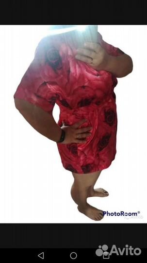 Шелковый халат 46р